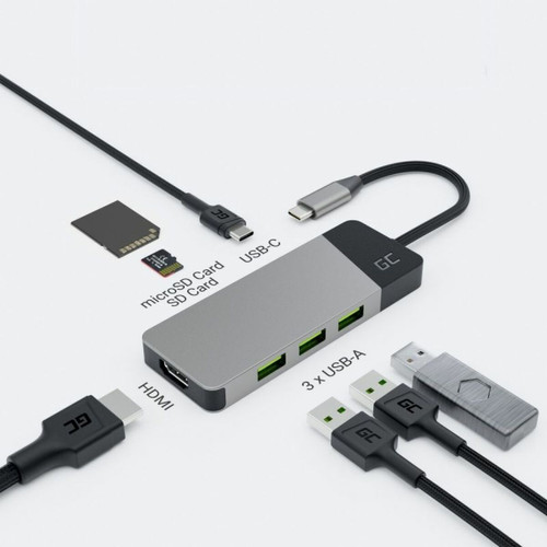 marque generique - Hub adapter USB-C Connect 3xUSB 3.1 HDMI 4K 60Hz USB-C PD 85W marque generique  - Hub USB et Lecteur de cartes
