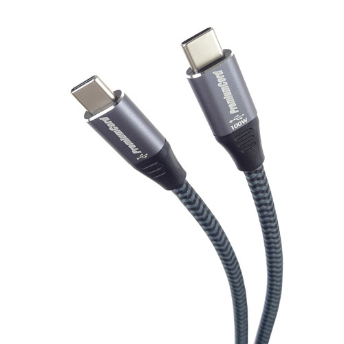 marque generique - PremiumCord Câble de connexion USB-C, câble de charge jusqu'à 5 A/100 W, câble de données jusqu'à 480 Mbit/s, prise USB de type C, couleur noire, longueur 2 m marque generique  - ASD