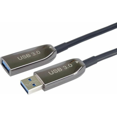 marque generique - PremiumCord Câble d'Extension Optique USB 3.0 (AOC), Câble en Fibre de Verre, Câble de Données SuperSpeed ??Jusqu'à 5 Gbit/s, Câble de Charge, USB 3.0 A Femelle vers Mâle, 9pin, Noir, Longueur 15m marque generique  - Hub USB et Lecteur de cartes