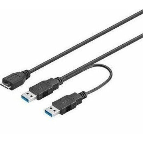 marque generique - PremiumCord Câble USB 3.0 Double Power Y A/M + A/M - Micro B/M marque generique  - marque generique