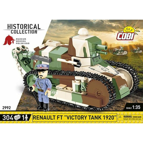 marque generique Cobi COBI 2992 Historical Collection Great War Francuski czoÅ‚g Renault FT ``Victory Tank 1920``
