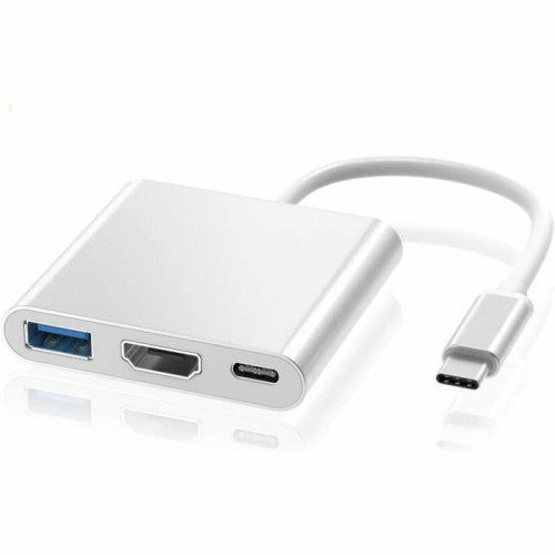 marque generique - ElecMoga Adaptateur USB C vers HDMI 4K, Adaptateur Type C Hub vers HDMI Convertisseur avec Port USB 3.0 et Port de Charge C USB Comp marque generique - marque generique