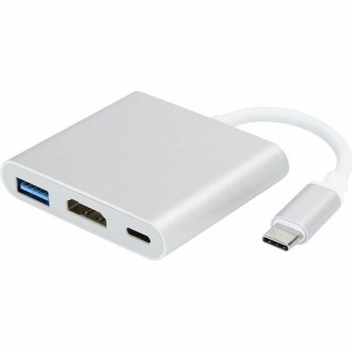 marque generique - Hub USB 3 en 1 de type C, adaptateur USB 3.1 vers USB-C 4K USB 3.0 Concentrateur de câbles HDMI avec coque en aluminium, pour OS X, marque generique  - marque generique