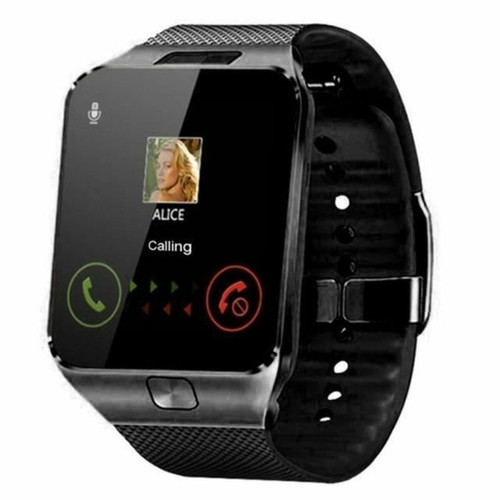 marque generique - Montre connectée,2020 Bluetooth montre intelligente hommes Intelligent numérique Sport Smartwatch DZ09 podomètre pour - Type black marque generique  - marque generique
