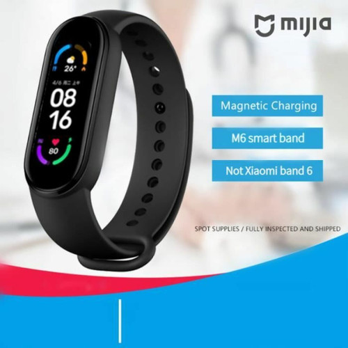 marque generique - Noir-Xiaomi Mijia-Montre connectée M6, bracelet de sport, avec podomètre, moniteur de fréquence cardiaque et marque generique  - Bracelet podometre