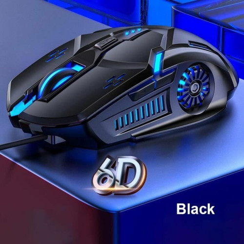 marque generique - Souris de jeu G5 7 couleur rétro-éclairage USB filaire souris silencieuse pour Gamer 3200 Dpi souris pour PC- - Type: Black -TO2939A marque generique  - Souris