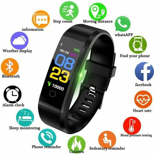 marque generique - Montre connectée Smartwatch Waterproof Cardio/Podomètre/Sport/Android marque generique  - Montre et bracelet connectés