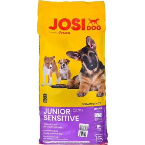 Croquettes pour chien marque generique JosiDog Junior Sensitive Nourriture sèche de qualité supérieure pour chiens sensibles 15 kg Aliment sec de qualité supérieure pour chiens en croissance Alimenté par Josera