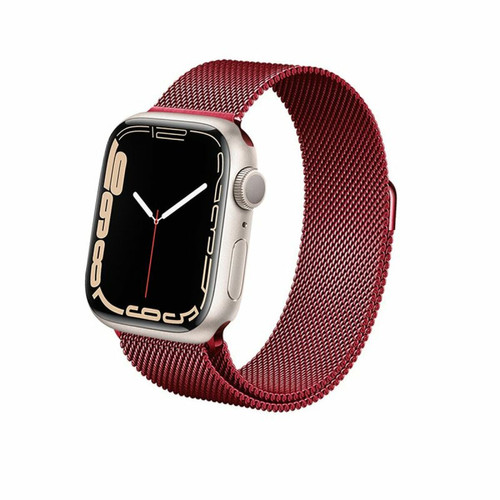 marque generique - Crong Milano Steel pour Apple Watch 38/40/41mm (Crimson Red) marque generique  - Montre et bracelet connectés