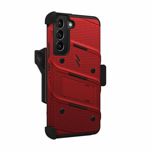 Coque, étui smartphone ZIZO Bolt Bundle Coque pour Galaxy S22 Plus avec Film Protecteur d'écran et dragonne Rouge