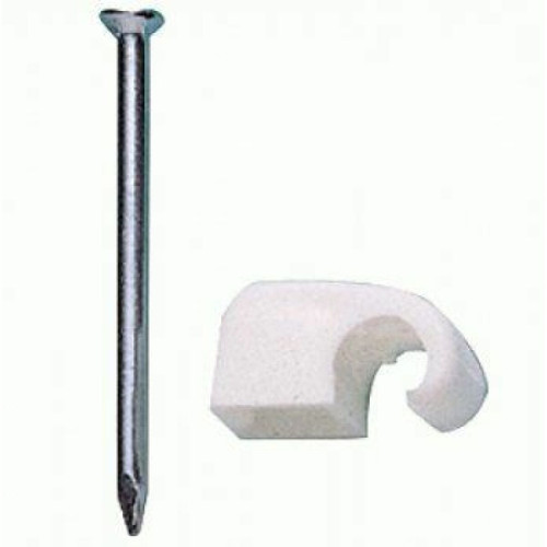 Accessoires de câblage marque generique Kopp 342604087 ISO Colliers de serrage 4–7 mm avec clou en acier 30 mm Lot de 50 Gris