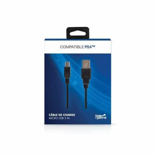 Autres accessoires PS4 Câble PS4 de Charge et de Synchronisation PS4 - micro USB 3M Noir
