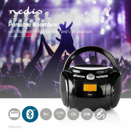 marque generique - Lecteur CD Portable Stéréo 9 W USB Bluetooth® RADIO FM Lecture USB PILES ET SECTEUR marque generique  - Radio