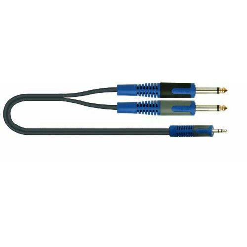 marque generique - Roksolid Câble audio 2 prises Jack mâles mono 6,3 mm vers 1 prise Jack stéréo 3,5 mm Longueur 2 m marque generique  - Marchand Zoomici