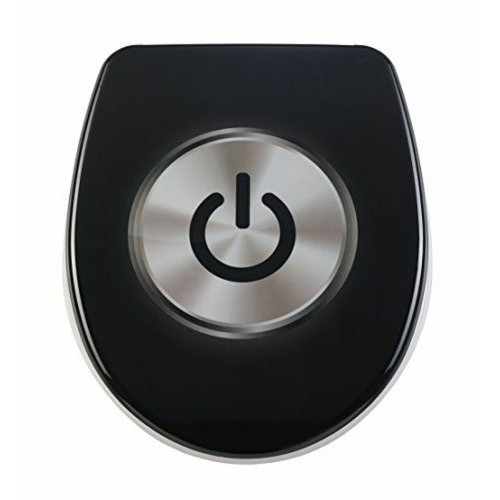 marque generique - DIAQUA nice abattant wC avec système d'abaissement automatique slow motion multicolore/motif bouton marche/arrêt 40, 5-46 x 37,5 cm-noir - 31171237 marque generique  - Toilettes