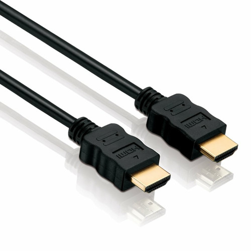 marque generique - HDSupply HC000-010 Câble HDMI Haute Vitesse avec Ethernet HDMI-A mâle (19 Broches) vers HDMI-A mâle (19 Broches) 2 Fois blindé Contacts plaqués Or, 1,00m, Noir marque generique  - Câble et Connectique