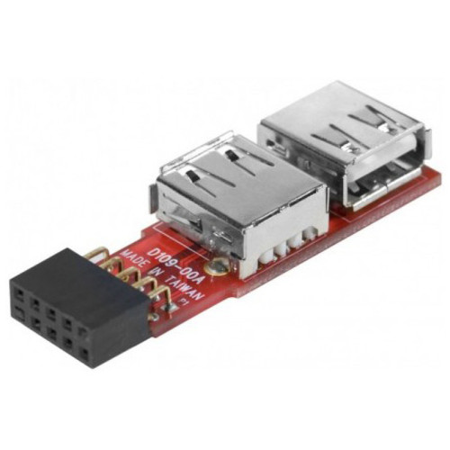 Adaptateurs marque generique Adaptateur 2 ports USB 2.0 internes sur carte mère