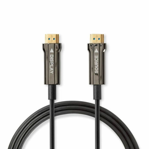 Câble antenne Câble HDMI Optique Actif 75M Ultra Haute Vitesse Ethernet HDMI™ Connecteur 8K 60Hz 48 Gbps 75.0 m Rond PVC Noir