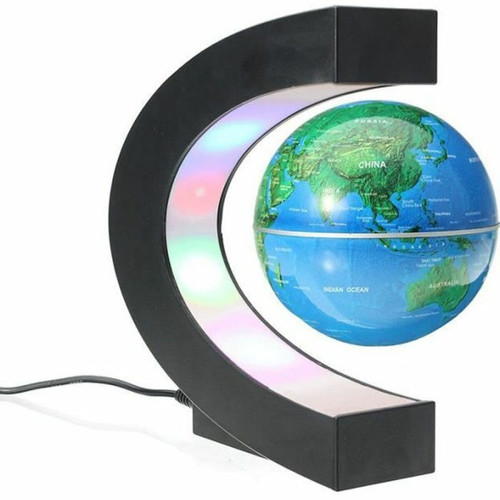 marque generique - Créatif Globe Terrestre Lumineux Flottant Magnétique Lévitation Globe Lamp avec Lumières LED Sphère pour Démonstration Bleu - Luminaires Bleu