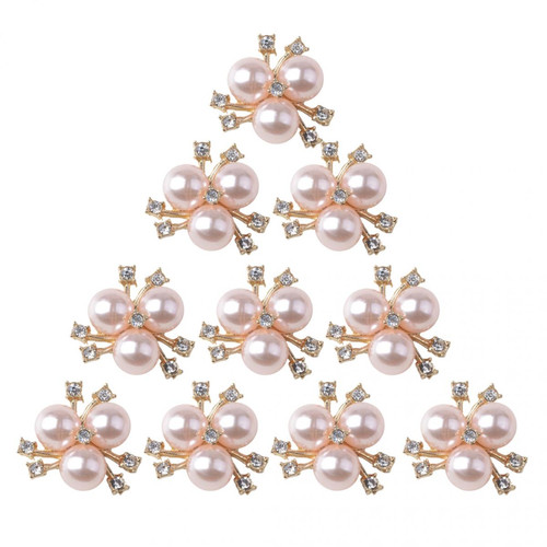 marque generique - 10 Lot de Strass Diamante Alliage Embellissements de Perles Boutons Flatback Decor marque generique  - marque generique