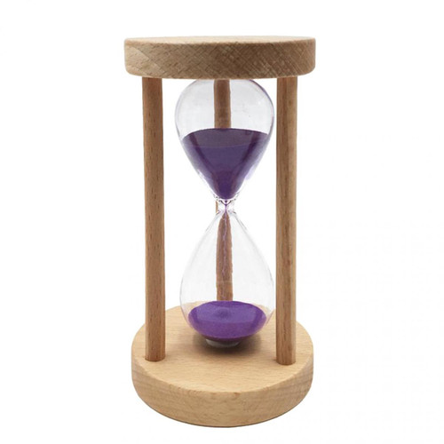marque generique - 10 minutes ronde en bois encadrée sable minuterie horloge cuisine cuisine décor violet marque generique  - Minuteries et programmateurs