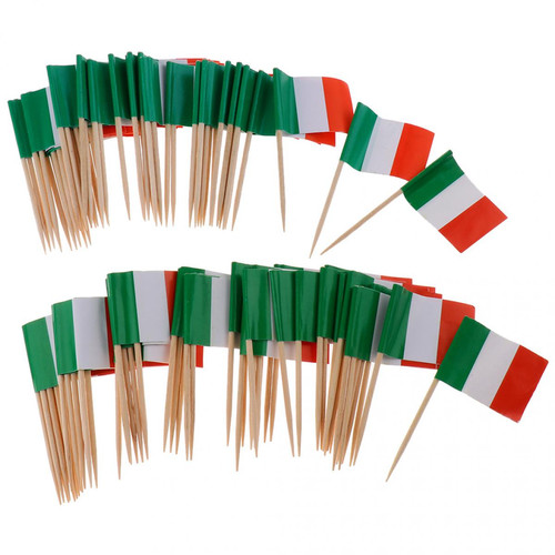 marque generique - 100 pièces décoratives de drapeau cure-dents partie décorations alimentaires en Italie marque generique  - Drapeau decoration