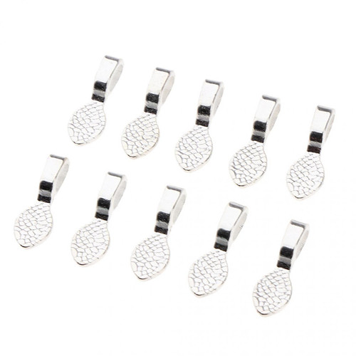 marque generique - 10pcs plaqué plat pad pad bails colle sur bricolage boucle d'oreille collier pendentifs b marque generique  - Bijoux perles