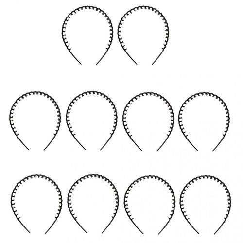 Perles marque generique 10pcs Serre-tête Bandeau Peigne à Cheveux pour Femmes Hommes Accession Cheveux DIY 8mm