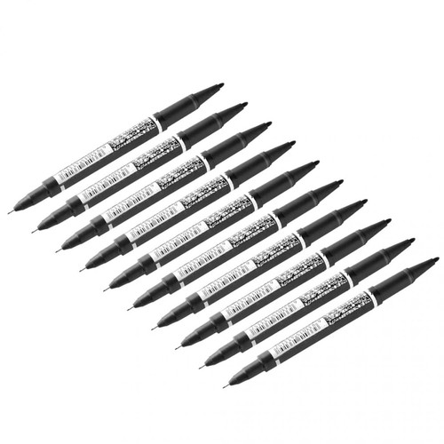 marque generique - 10pcs Stylo Feutre Marqueur Pen Noir de Tatouage à Deux Extrémités - Accessoires à Tatouer / c - Pointes à tracer, cordeaux, marquage