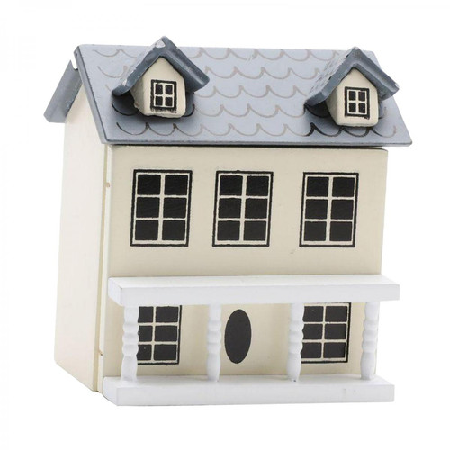 Maisons de poupées 1:12 Dollhouse Miniature Mini Ornements Villa En Bois Petite Maison Décor Beige