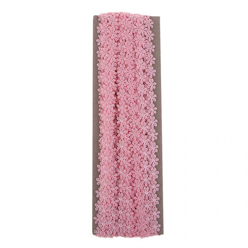 marque generique - 15 verges 12mm marguerite fleur broderie dentelle ruban ruban couture artisanat rose marque generique - Objets déco