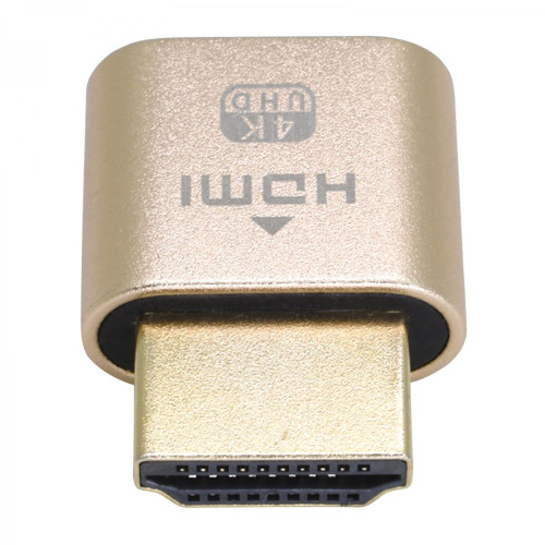 marque generique - 2 dans 1 HDMI DDC EDID Plug Tétine 3840x2160 Sans Tête Fantôme Affichage Émulateur pour Vidéo carte Serrure, installation Simple, Compact - Adaptateur et Dock pour Disque Dur Externe