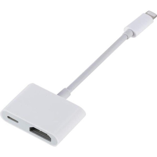 marque generique - 2 en 1 Adaptateur de câble HDMI Lightning vers AV TV numérique pour Apple iPhone 7, Plus, 6S, iPad - Câble Lightning