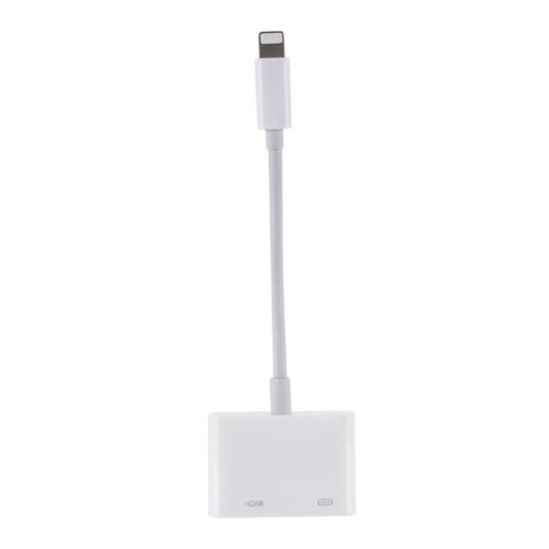marque generique 2 en 1 Adaptateur de câble HDMI Lightning vers AV TV numérique pour Apple iPhone 7, Plus, 6S, iPad