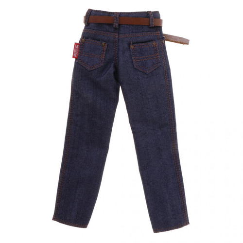 marque generique 2 Pièces 1/6 Echelle Pantalon Jeans avec Ceinture Homme Vêtements pour Figurine Poupée 12 Pouces