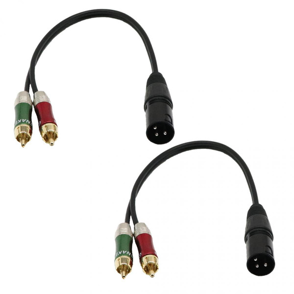Câble antenne marque generique 2 x Jack Stéréo Mâle XLR  Vers 2 RCA Mâle Adaptateur Répartiteur Audio Câble