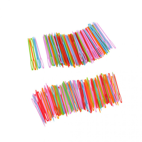 marque generique - 200pcs Aiguilles à Coudre en Plastique pour Enfant Point De Croix Tricot Crochet 7cm marque generique  - Broches de maçon