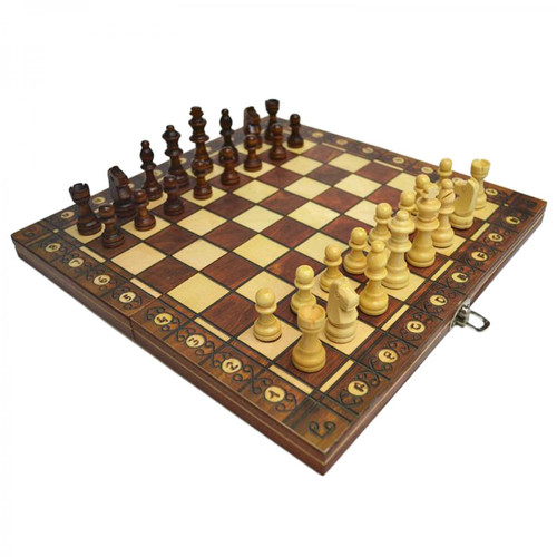 Portable d'échecs-Set Jeu-Jeu avec roll-up DAMIER enfants 42,5 x 42,5 