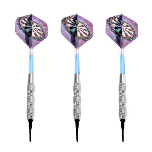 marque generique - 3 pièces pointe souple fléchettes professionnelle pour le jeu de fléchettes électronique violet argent - Jeu flechettes electronique