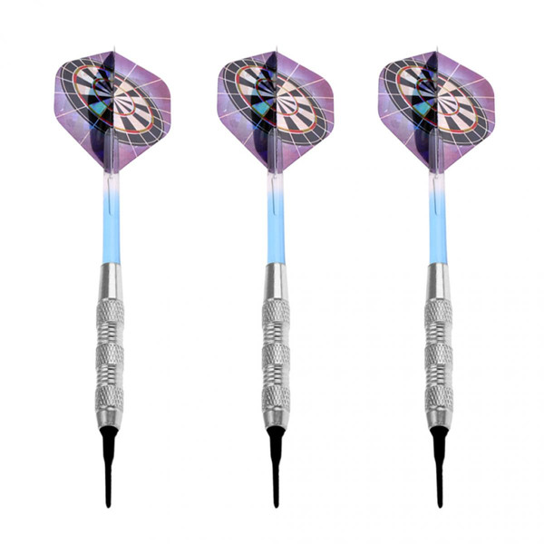 Accessoires fléchettes marque generique 3 pièces pointe souple fléchettes professionnelle pour le jeu de fléchettes électronique violet argent