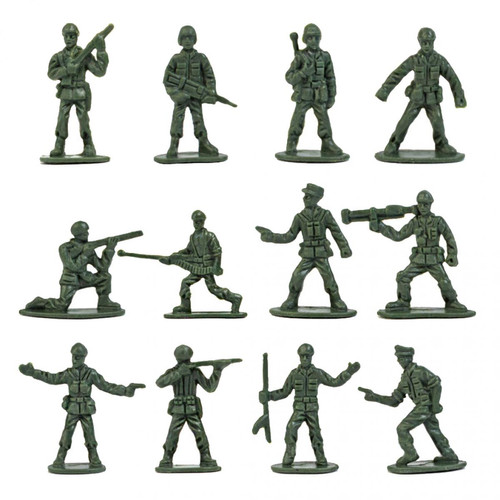 marque generique 360pcs 1/72 échelle En Plastique Soldats Militaires Figurine Armée Sable Table Accs