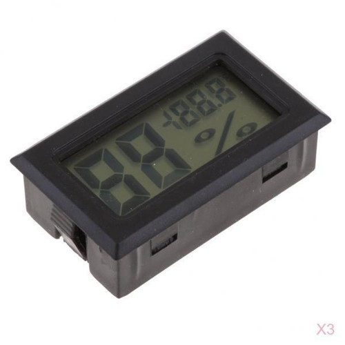 marque generique - 3xlcd thermomètre numérique hygromètre réfrigérateur température compteur d'humidité noir marque generique  - Maison connectée