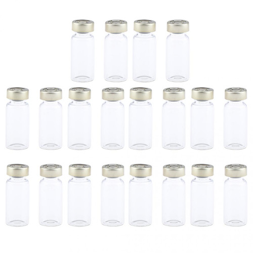 marque generique 40x Vide Rechargeable Bouteille de Crème Echantillons en Verre Réservoir à Tube à Essai pour Poudre Huiles Essentielles