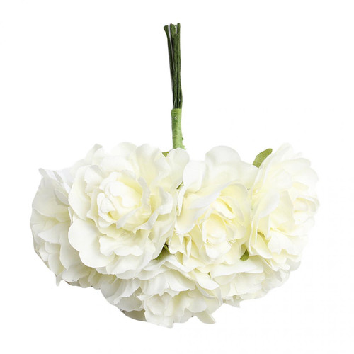 Plantes et fleurs artificielles marque generique 6 têtes bouquet artificiel fleur 4cm diy décorations de mariage violet
