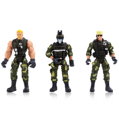 Guerriers 6pcs Figurines Police Soldats Mâles avec Armes Modèle Enfants Cadeau Action Figure Jouets