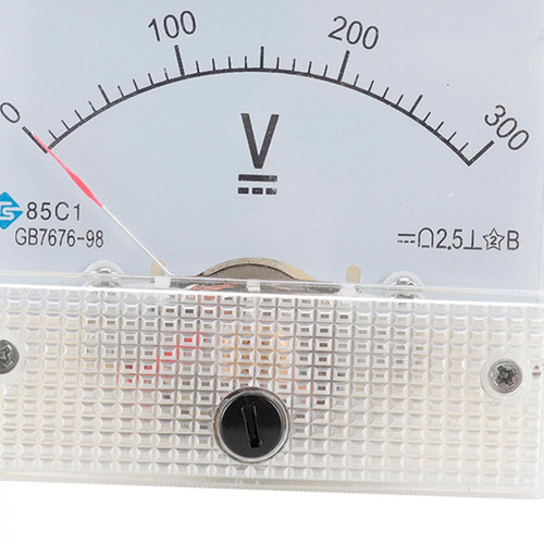 marque generique 85C1 Voltmètre De Panneau Analogique Voltmètre DC Volt Voltmètre Jauge DC 0-300V