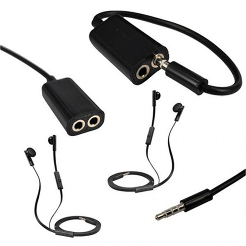 marque generique Adaptateur De Câble Audio 3,5 Mm Aux Stéréo Y Splitter 3,5 Mm Mâle à 2 Ports Femelle