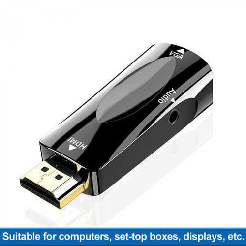 Adaptateur et Dock pour Disque Dur Externe Adaptateur Mini HDMI Vers VGA Facile à Utiliser Pour Moniteur PC De Bureau Chromebook Noir