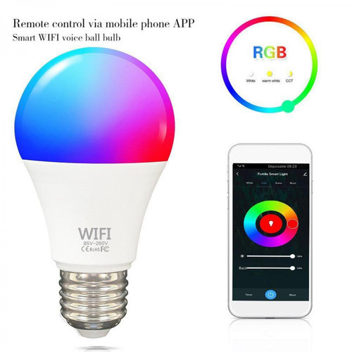 Ampoules LED Ampoules Intelligentes WiFi Dimmable LED E27 Control / Google Home / Alexa 9W 850LM