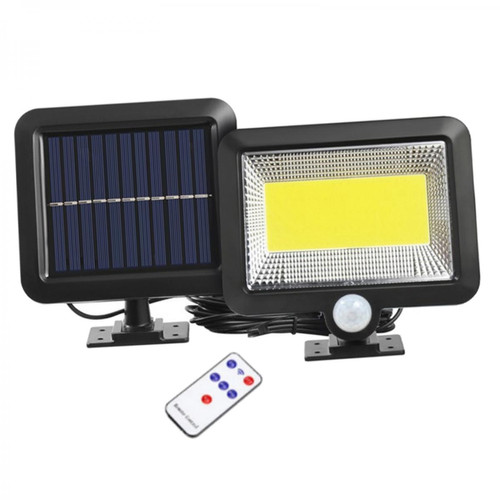 Eclairage solaire Appliques Murales Solaires De Porte à LED Capteur De Mouvement PIR Extérieur 100 COB Avec Télécommande